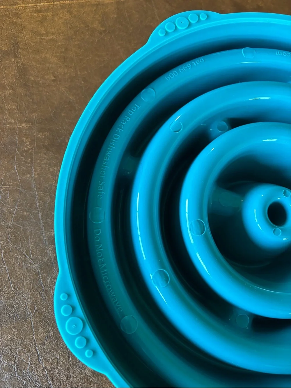 Outward Hound Teal Slow-Feed Dog Bowl - large pet feeder